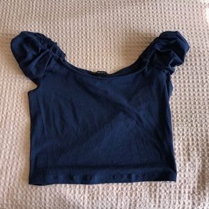 Navy blue f21 crop top